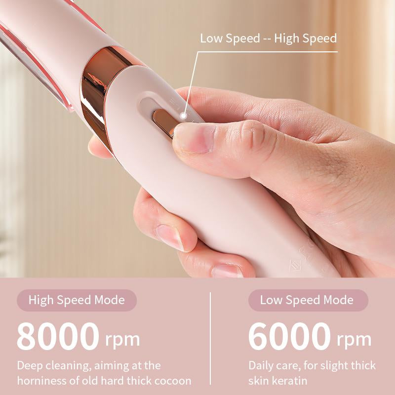 Varolan Electric Foot Grinder, Rechargeable Foot Callus Remover, Electric Foot Callus Remover Kit Foot File, Cordless Pedicure Machine, Portable Foot Files Cleaning Tool for Home and Travel, Mother'S Day Gift, Valentine'S Day Gift